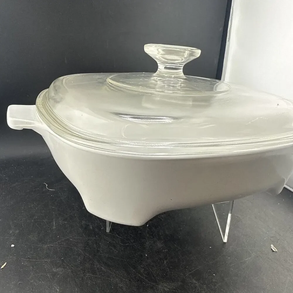 Vintage Micromata Microwave Cookware Casserole Dish w Clear Glass Lid